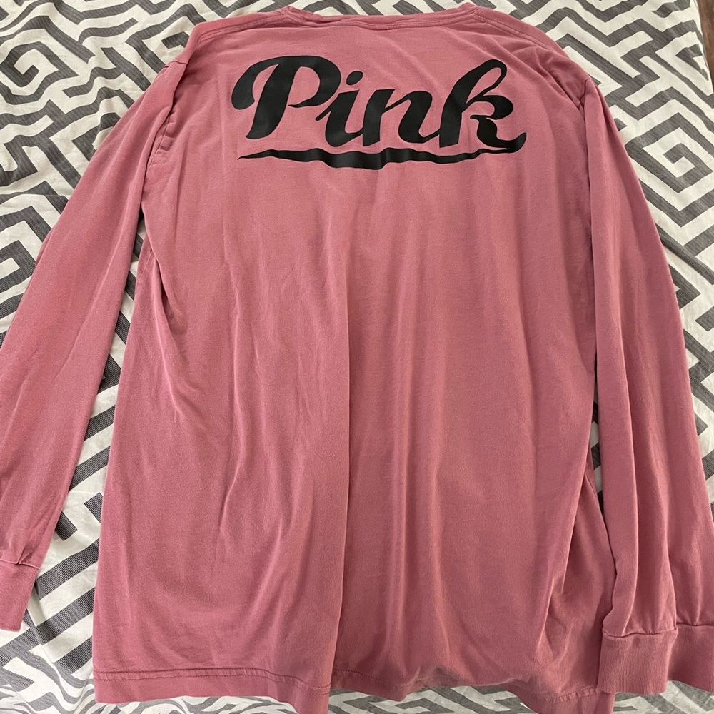 PINK long sleeve tee, size M